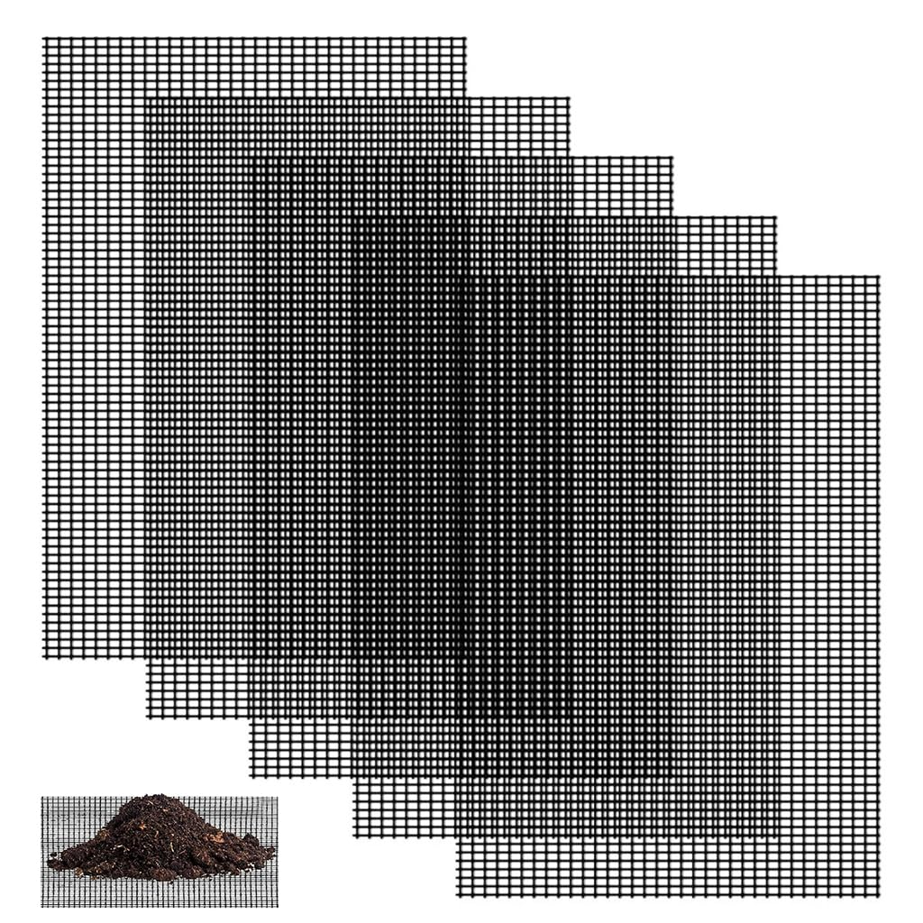 HASTHIP Flower Pot Hole Mesh Pad for Garden Drainage with 7.8 x 11.8 in Glassfiber Filter
