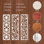 HASTHIP® 12Pcs Painting Stencils for Wooden Crafts Spray Painting Stencils Assorted Aesthetic Decorative Pattern Templets DIY Engraving Crafts Pattern Templets, Cake Decorating Stencils, 28x7.6cm
