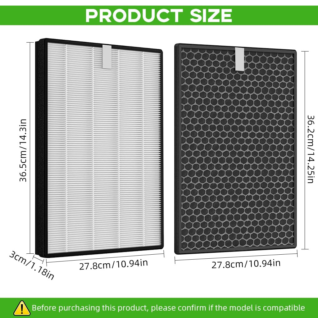 HASTHIP Air Purifier Filter Set for Philips FY1410 and FY1413 with Dual Filtration | 2Pcs Replacement Filters