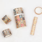 HASTHIP Washi Tape Set for Journals and Scrapbooks with 10 Rolls 3 m Each | Vintage Gold Prints