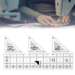 45° Double Strip Ruler, Strip Tube Quilting Ruler, Acrylic Quilt Rulers, Non-Slip Quarter Square Triangle Cutting Guide for Sewing (10 inch)