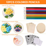 HASTHIP Pyrography Wood Burning Pen Kit 75PCS 2 in 1 60W with Adjustable Temperature | DIY Engraving and Craft Tool