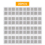 HASTHIP Disposable Shower Drain Hair Catcher 20 Pack with 4mm Holes for Faster Draining | Eco Friendly Degradable Sink Filter Stickers