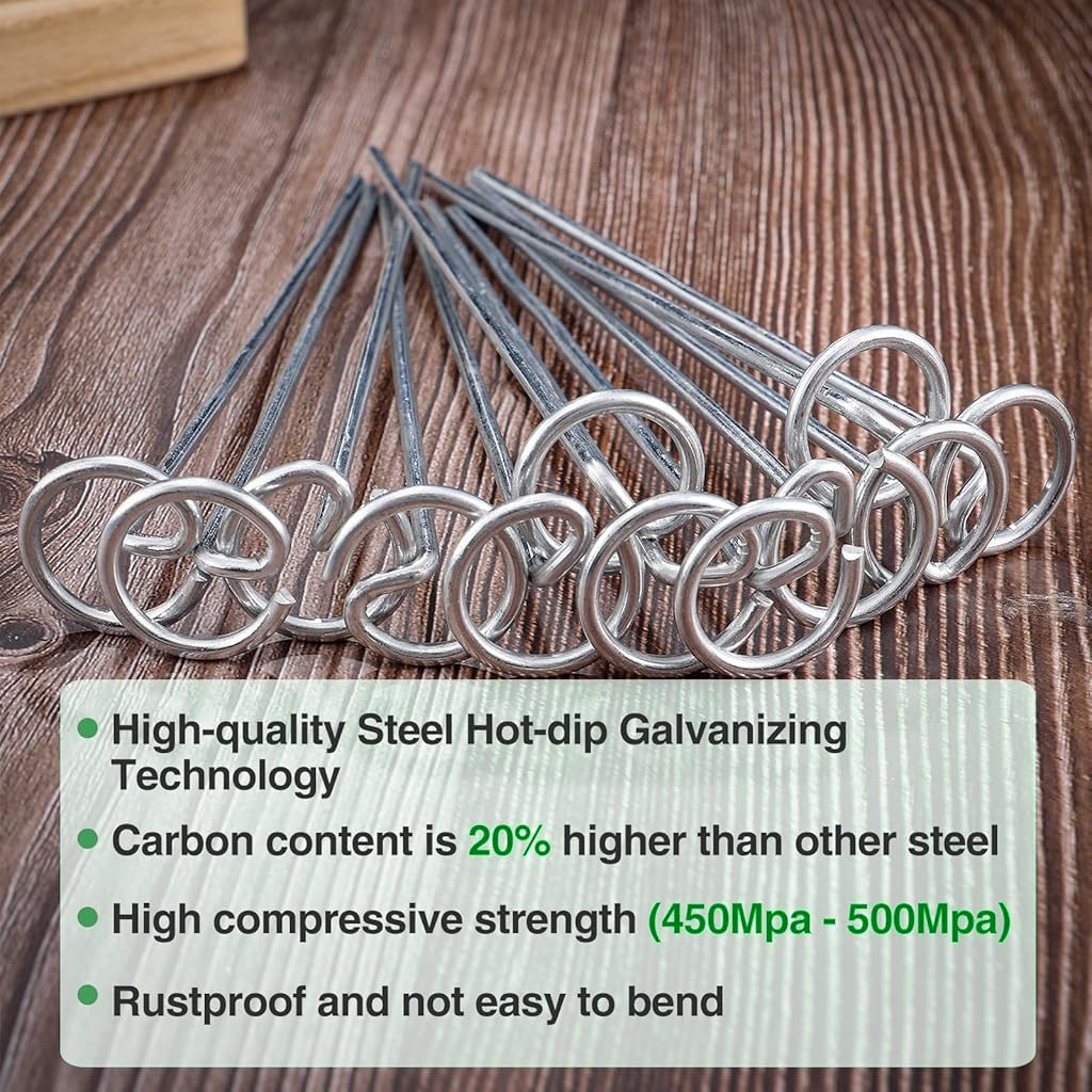 HASTHIP Garden Landscape Staples for Securing Fabric with 90PCS Heavy Duty Steel Pegs