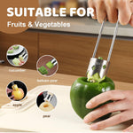 HASTHIP Red Bell Pepper Seed Corer for Fruits and Vegetables with Serrated Cylindrical Blade | 304 Stainless Steel 1 Pcs