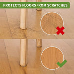 HASTHIP® 80Pcs Felt Furniture Pads for Chair & Table Legs - 3 Sizes Round Floor Protectors 2/3/4cm - Self-Adhesive, Non-Slip, Anti-Scratch, Noise Reduction Felt Pads for Hardwood & Tile