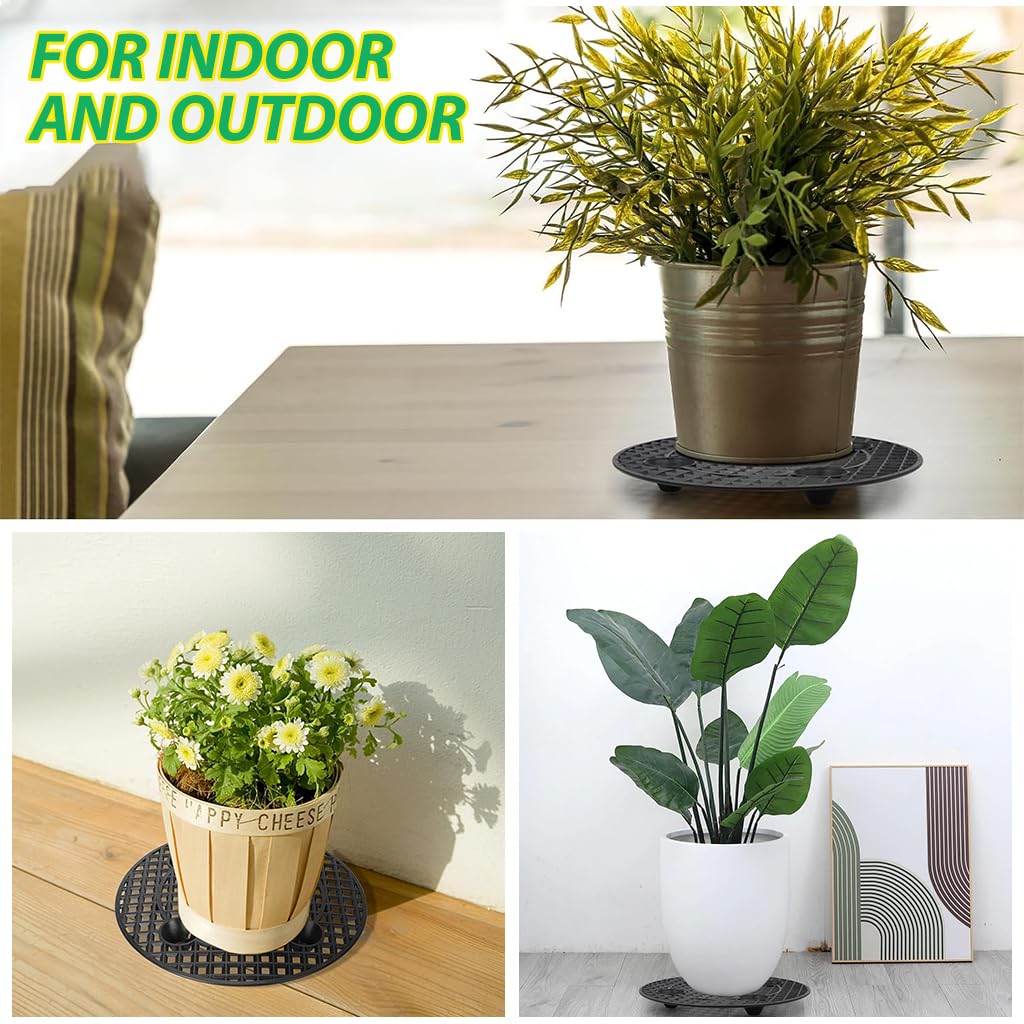 HASTHIP Mesh Plant Stand for Home and Garden featuring Anti‑Skid Feet and 11.8 in Round Design | Enhances Drainage and Airflow