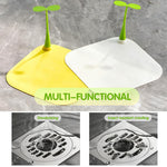 HASTHIP Silicone Bathroom Drain Cover for Shower and Sink 5.9 in with Green Sprout Handle