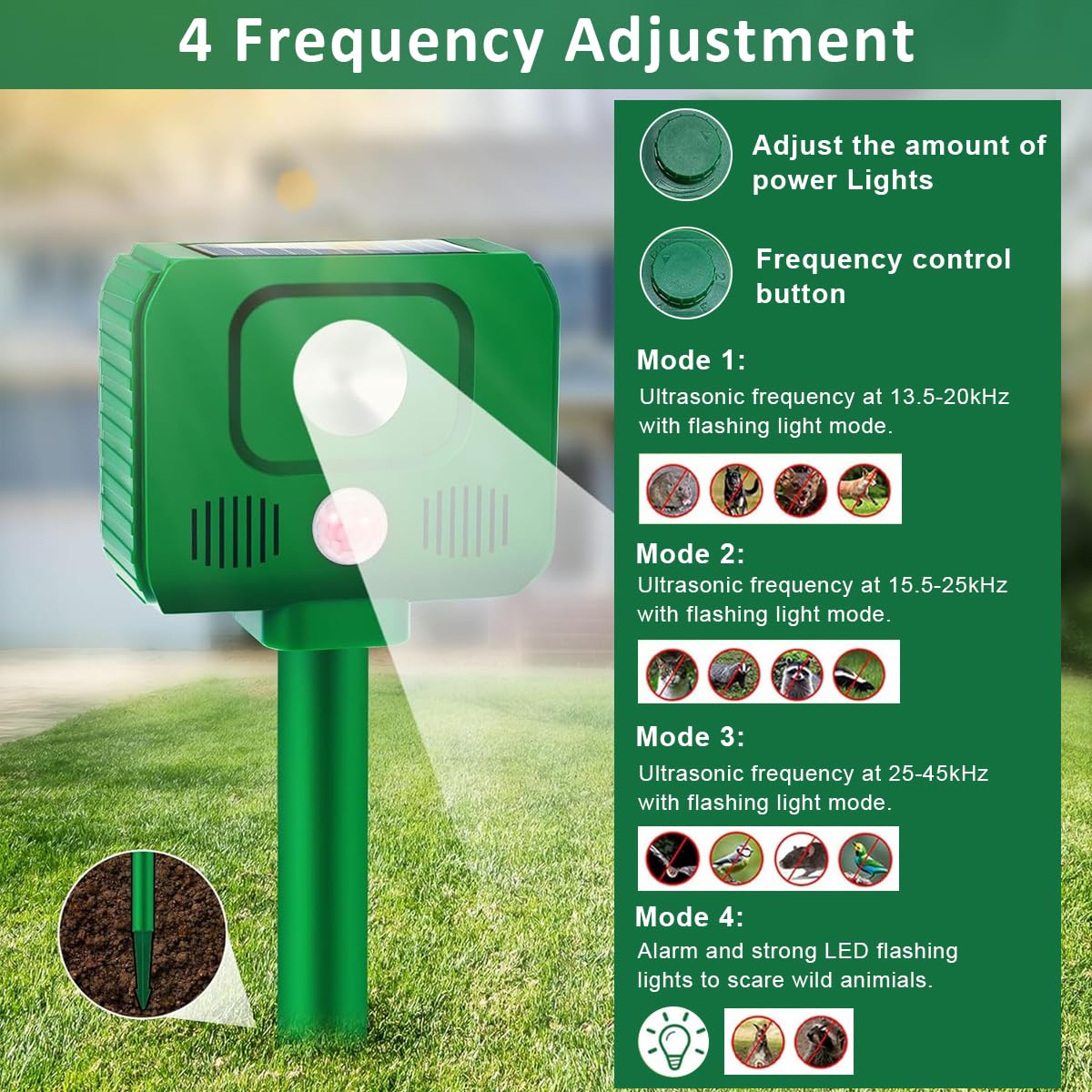 HASTHIP® Outdoor Ultrasonic Animal Repeller