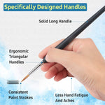 HASTHIP Painting Brushes Set for Acrylic Watercolour and Oil | 5 PCS with Easy Grip Handles