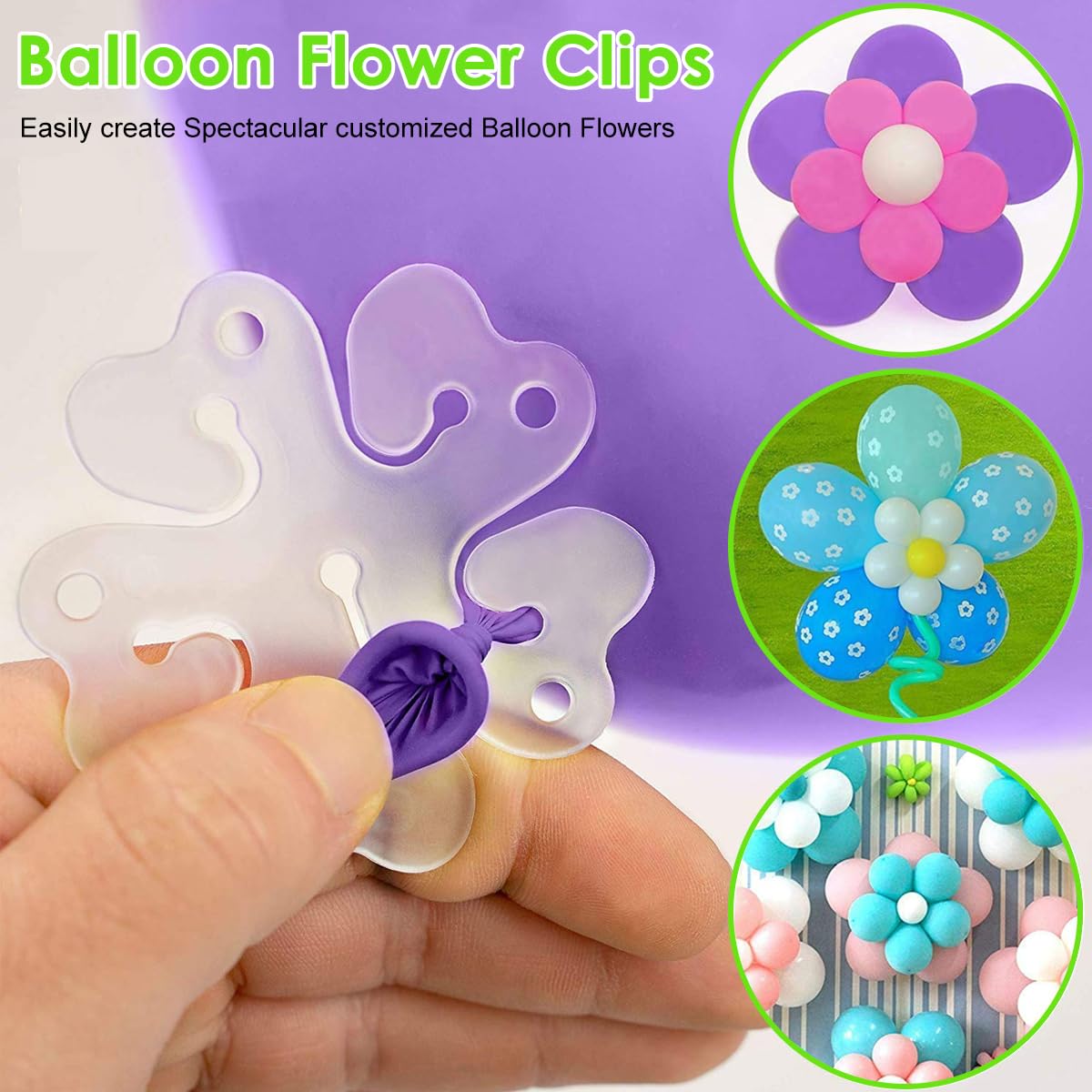 HASTHIP Party Balloon Supplies Set for Birthday and Wedding Decorations | Includes Hand Pump, Clips and Display Stand