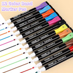 HASTHIP® Dry Erase Markers Fine Tip - Fine Point Dry Erase Markers with Eraser, Dry Erase Markers, White Board Markers, Colorful Dry Erase Markers Low Odor for Office School, 12 Count