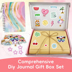 HASTHIP® DIY Journal Kit for Girls Ages 8-12, 60+pcs Journal Set for Teenage Girls Ages 8-12 Scrapbook & Diary Kits, Journaling Art Crafts Kit Teen 8-10-12 Year Old Girl Birthday Gifts