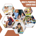 HASTHIP Insulated Lunch Bag for Office and Travel with 11.5L Capacity | Waterproof Oxford Cloth Beige