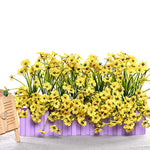HASTHIP Artificial Flowers for Home Decor featuring 2 Pack Yellow Stems | Festival Table Decoration