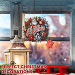HASTHIP Diamond Art Christmas Door Sign for Festive Decor with Santa Claus 19x19cm | Sparkling Hanging Ornament Gift