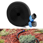 HASTHIP® Garden Hose 49.2Ft PVC Soaker Hose with High Density Polyester Webbing Wrap Universal Garden Soaker Hose Penetration Hose Porous Weep Hose for Gardening, Watering Garden Beds, Irrigation