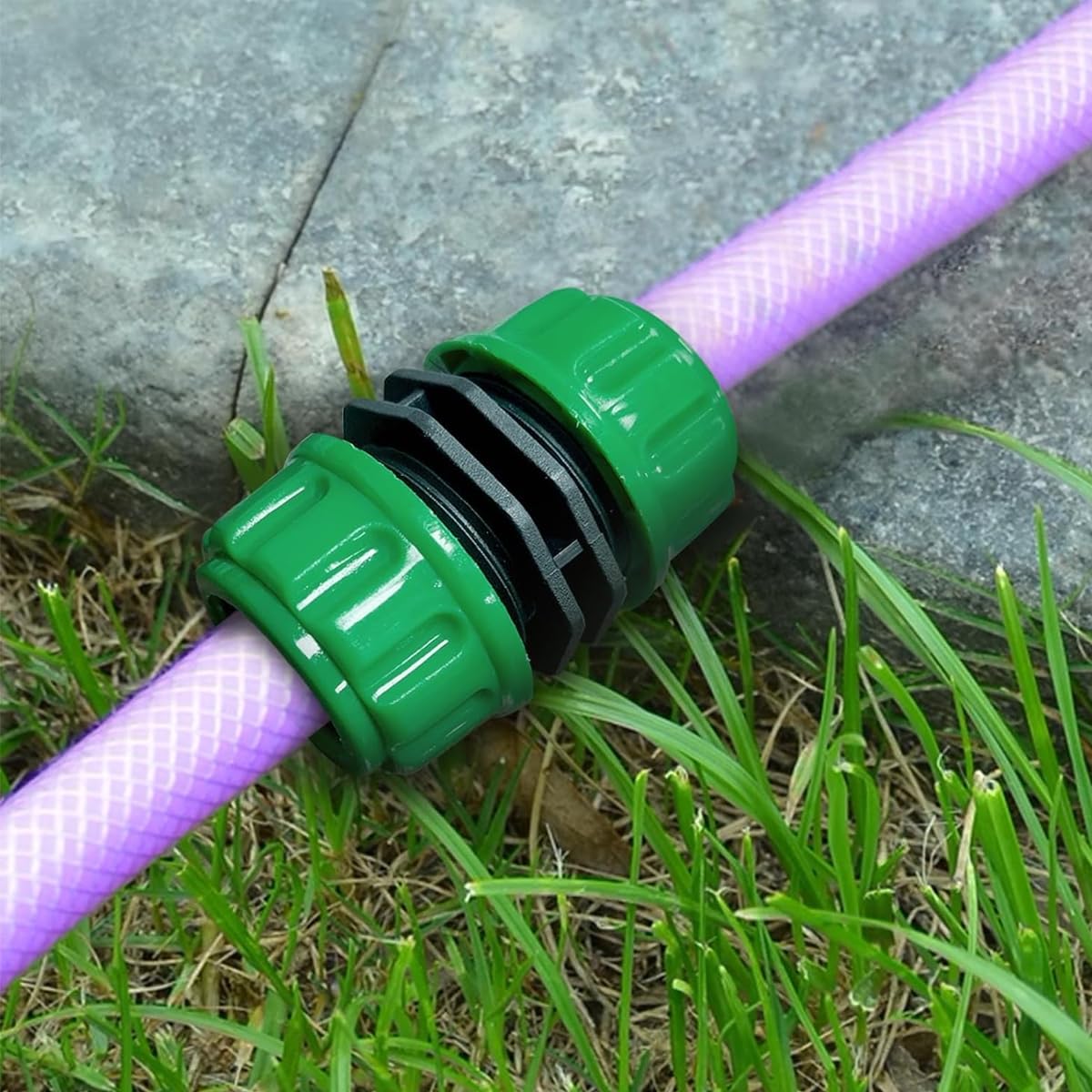HASTHIP 2Pcs Garden Hose Pipe Connector for Gardening with 1/2 in Quick Fit ABS Adapter Set | Leakproof Watering Accessory