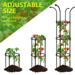 HASTHIP Flower Trellis for Climbing Plants 130cm with Open Roof Design | Sheathed Steel Frame