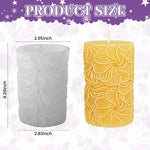 HASTHIP Flower Petal Cylinder Candle Mold for DIY Crafts with 3D Rose Design 7.3×10.8 in Silicone