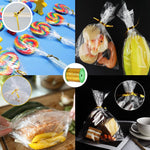 HASTHIP Metallic Twist Tie for Food Packaging and Crafts featuring 360m Roll | Golden Foil Wire