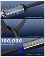 Type C to Type C Cable, 4 in 1 USB Charging Cable,