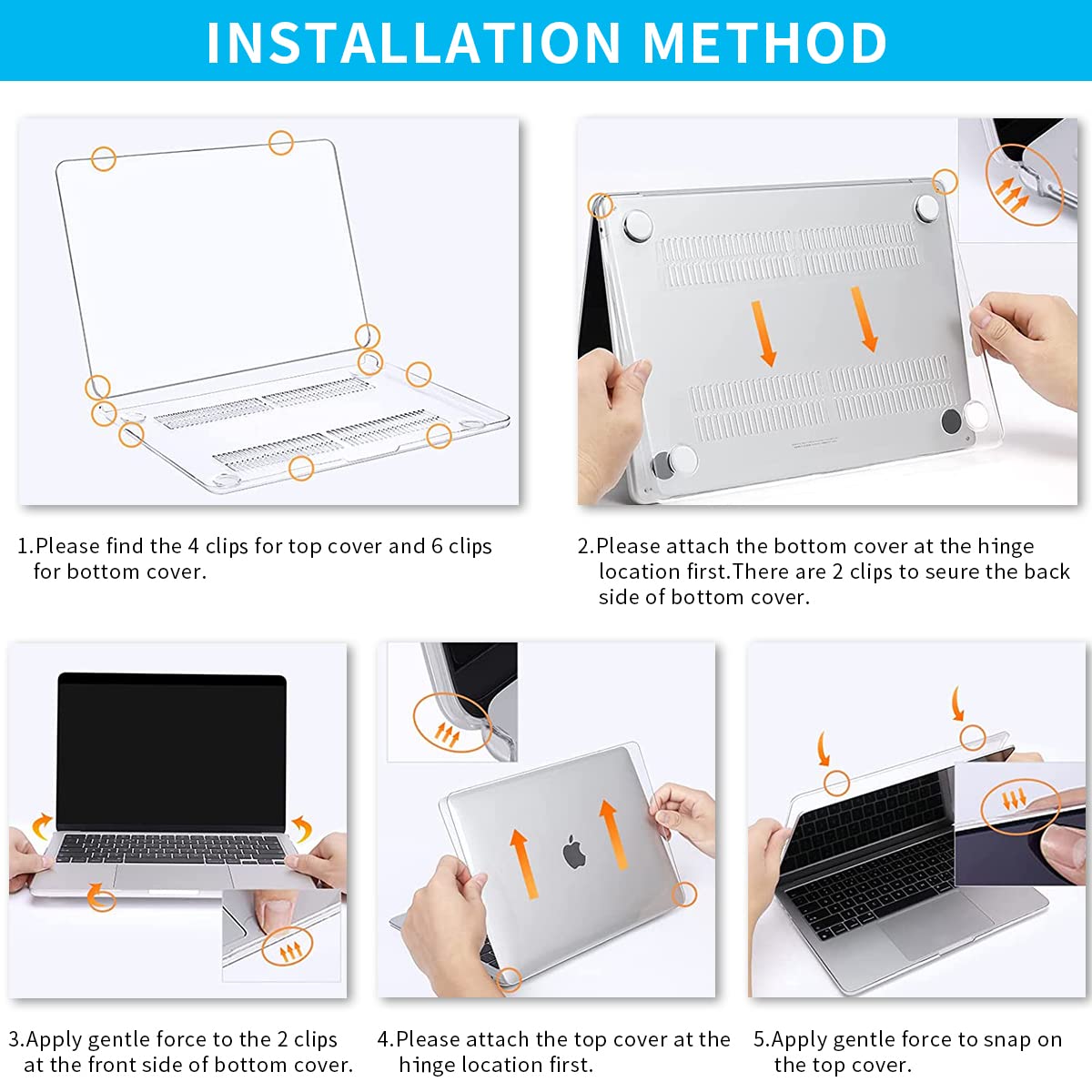 HASTHIP Laptop Case Cover for MacBook Air 13.6 Inch M4 M3 M2 featuring Snap-On Hard Shell | Scratch-Resistant PC Protection