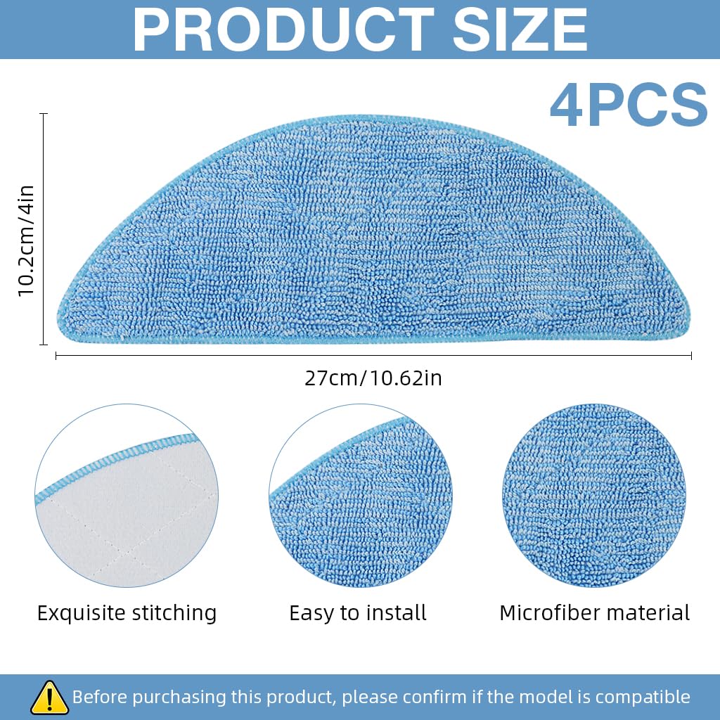 HASTHIP Mop Cloth Replacement for Ecovacs Deebot U2 Pro featuring 8PCS Washable Microfiber Pads