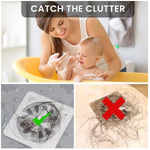 HASTHIP Disposable Shower Drain Hair Catcher 30Pack for Bathroom and Kitchen | 4mm Mesh Stickers 4x4 in