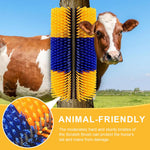 HASTHIP Livestock Scratch Brush for Cattle Horses and Sheep with Nylon Bristles | Barn-Mounted Grooming Tool