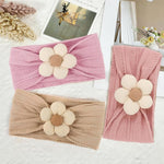 HASTHIP® Diademas para Bebé Niña Set 3 Piezas, Cintas Elásticas Suaves con Lazo y Flor, Bandas de Moda para Recién Nacidos 0-6 Años, Accesorio Tierno, Regalo Ideal Baby Shower y Cumpleaños