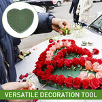 Heart Shape Floral Foam Frame for Wedding Car Flower Decoration Strong Suction Cup Flower Arrangement Frame with Floral Foam Wall Room Decor Floral Foam Heart Shape Frame, 20x21cm