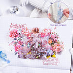 HASTHIP® 30Pcs Angel Stickers PET Material3.9-Inch Aesthetic Dreamy Color Angel StickersDurable, Waterproof, Glossy6 Styles for Journaling, Scrapbooking, Crafting, Gifting