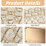 HASTHIP Tissue Box Holder for Bathroom and Dresser featuring Crystal Beads and Metal Frame 9x3.93x5.1 in