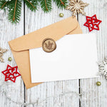 HASTHIP Wax Seal Stickers for Wedding Invitations with 10pcs 1.2in Self Adhesive Golden Rosemary Design | Elegant Envelope and Gift Decoration