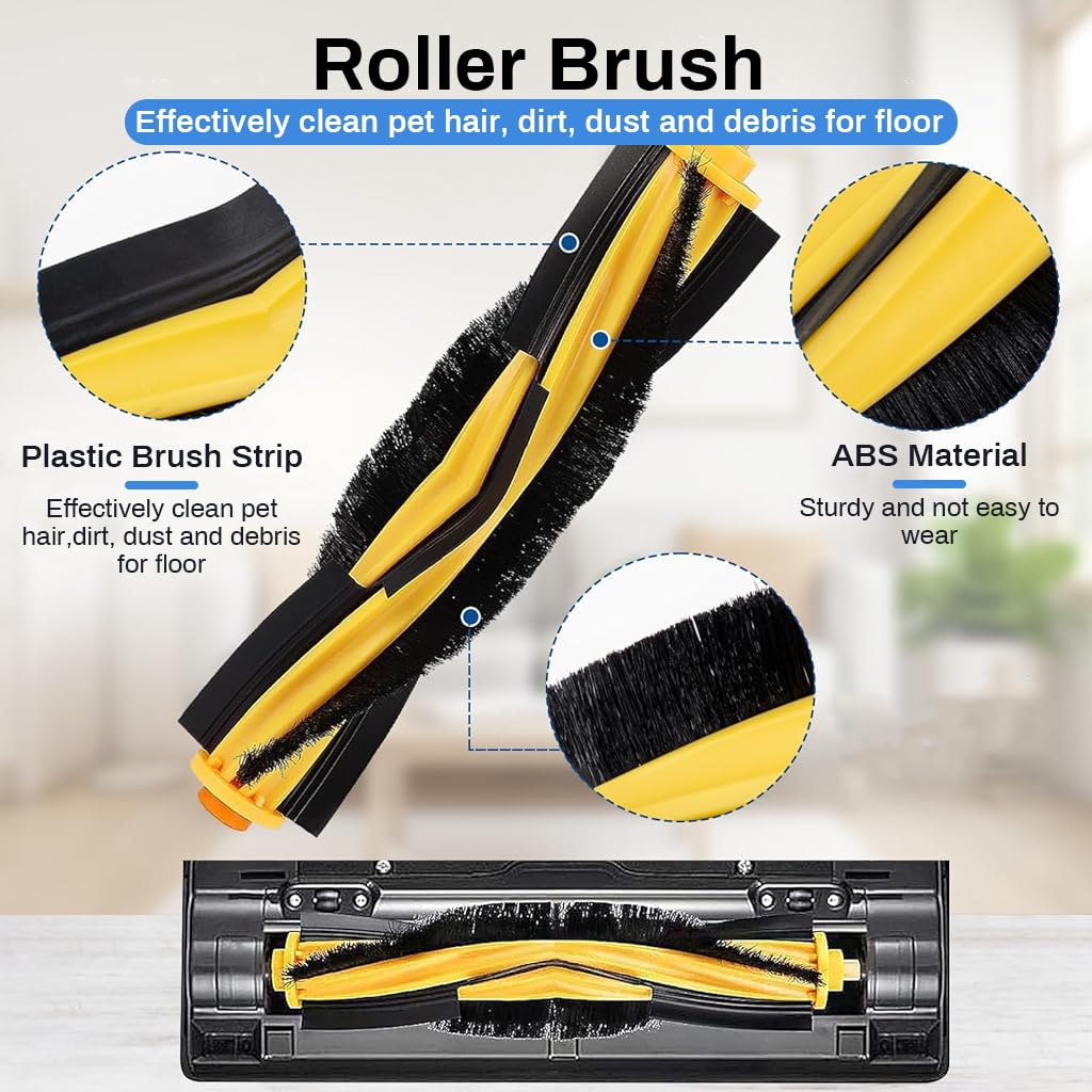 HASTHIP Filter Brush Mop Cloth Set for Ecovacs Deebot Ozmo 920 950 T5 N5 N8 | 2PCS Replacement Accessories
