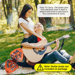HASTHIP Guitar Pick Holder Case for 32 Picks with Capo Slot in PU Leather | Compact Storage