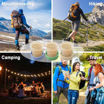HASTHIP Collapsible Cup for Travel with Lid and Lanyard | 3 Pack Silicone Reusable Cups