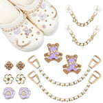 HASTHIP® 12Pcs Bling Shoe Charms for Women, Girly Jewelry Decoration Charms for Clog Sandals, Pearl Chains Fashion DIY Shoe Accessories Flower Shoe Charms for Women, Party Favors Birthday Gifts