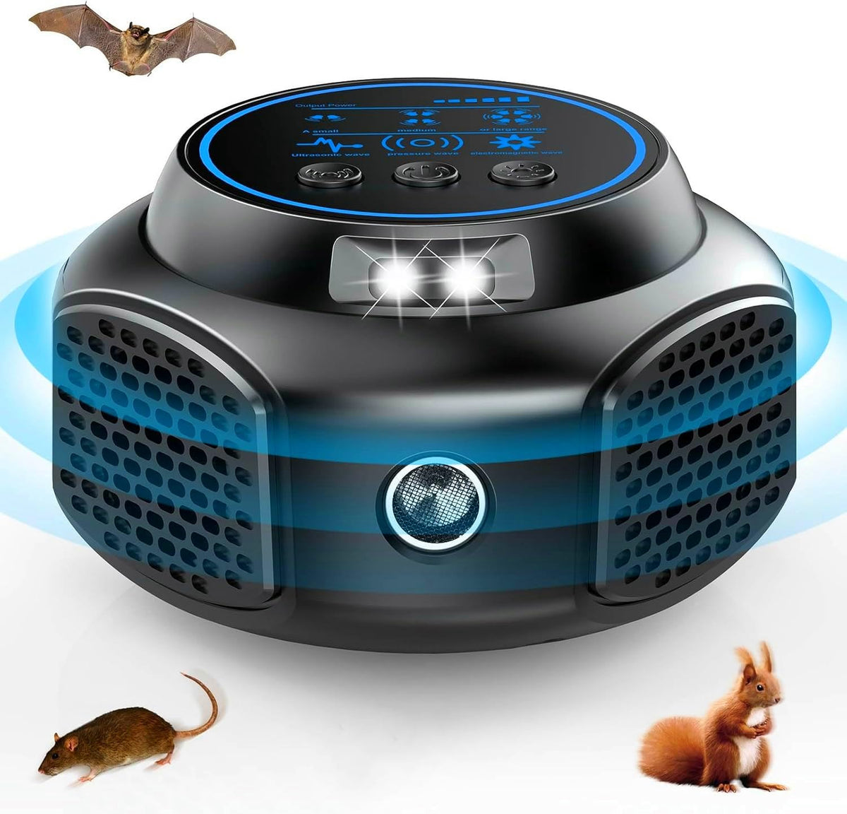 HASTHIP Ultrasonic Mouse Repellent for Indoor Pest Control with 4 Modes and LCD Display | Safe Silent Operation for Home and Garage
