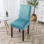 HASTHIP Dining Chair Covers for 14–18 in Seats with Non Slip Elastic Edge | Velvet Blue Set of 6