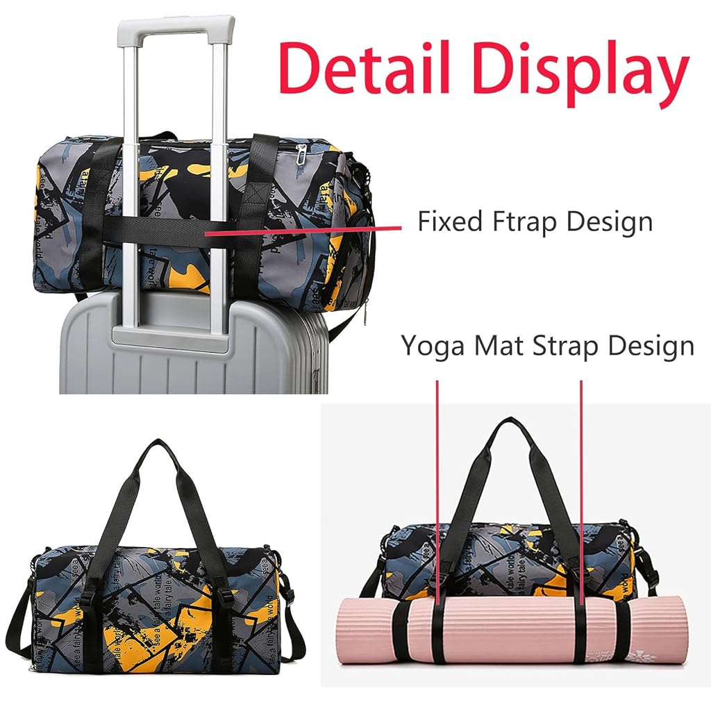 HASTHIP® Bolsa de gimnasio con separación de ropa seca y húmeda