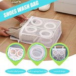 HASTHIP Shoes Wash Bags for Sneakers and Clothing 11.8x14.1x4.7 in with Zipper and Straps