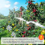 HASTHIP Bird Repellent Set for Gardens with 2.4cm x 80m Reflective Belt and Silver Pinwheels | Weatherproof PET Design