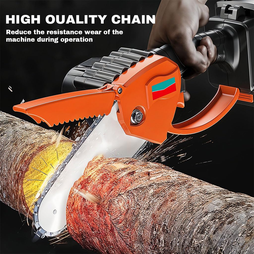 HASTHIP® 2Pcs Chainsaw Saw Chain 6 inches Chainsaw Saw Chain with Chainsaw Guide Rail Universal Chainsaw Saw Chain for Wood Cutting, Tree Pruning