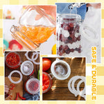 HASTHIP Silicone Sealing Rings for Mason Jars featuring Airtight 2.76 in Gaskets | 16PCS Reusable Food Grade