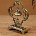 HASTHIP Incense Burner for Yoga and Meditation with Hanging Cone Holder and Alloy Design | Vintage Carved Zen Home Decor