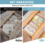 25 PCS Drawer Organizer, Clear Plastic Makeup Organizer, Non-Slip Bathroom Vanity Organizer Trays Dividers for Makeup, Jewelry and Office, Desk, Bathroom, Bedroom, Kitchen