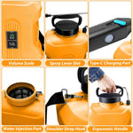HASTHIP® 12L Water Sprayer Portable Electric Sprayer with Handle & Shoulder Strap 26-36 inches Retractable Sprayer Pipe Rechargeable Electric Sprayer for Watering, Pest Control, Disinfection