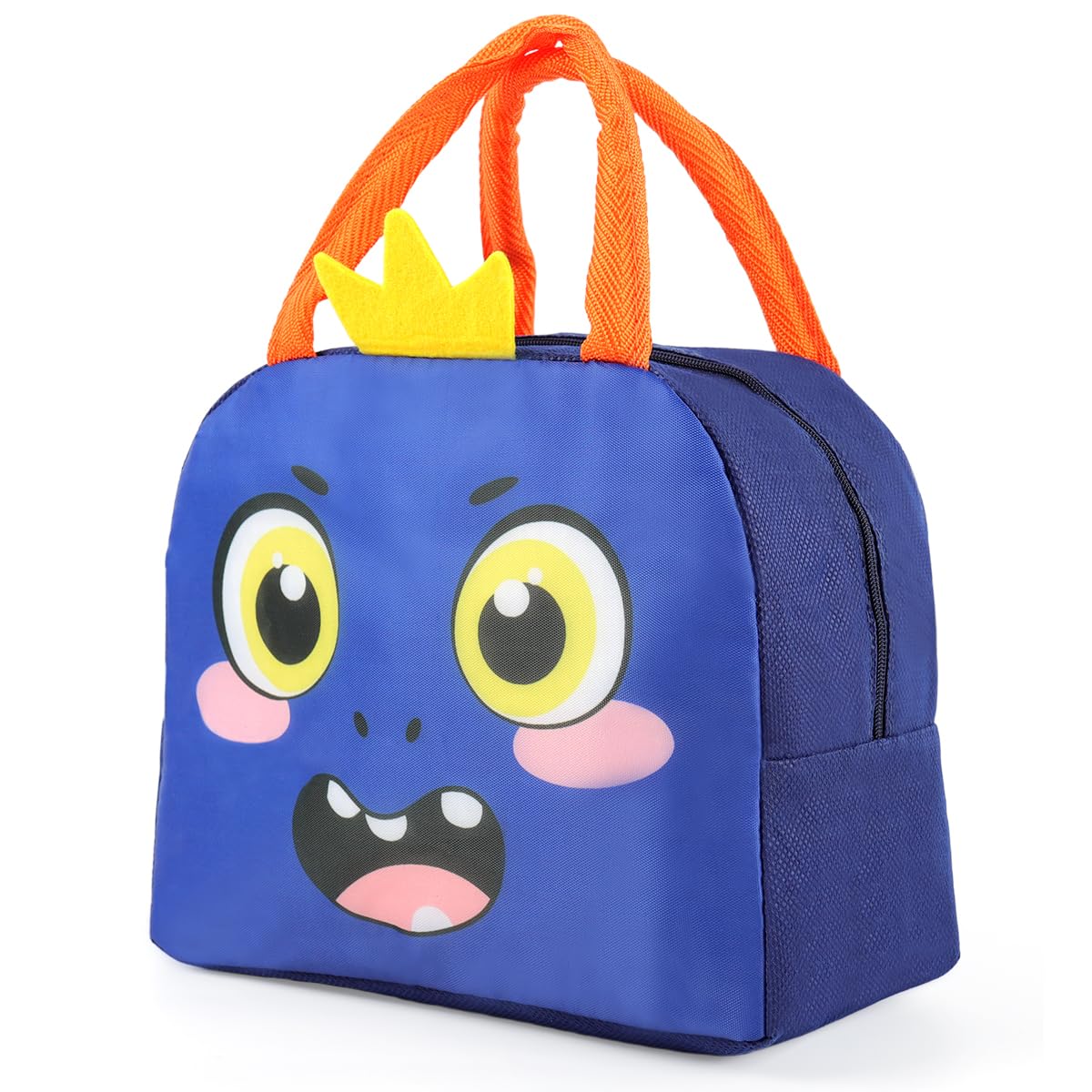 HASTHIP Lunch Bag for School and Picnic featuring Insulated Liner 21x12x18cm Blue | Zippered Closure